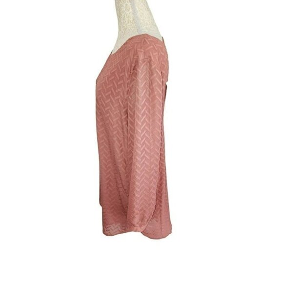 NWT ASTR the Label Dusty Rose Long Sleeve Blouse in Medium - Picture 5 of 12